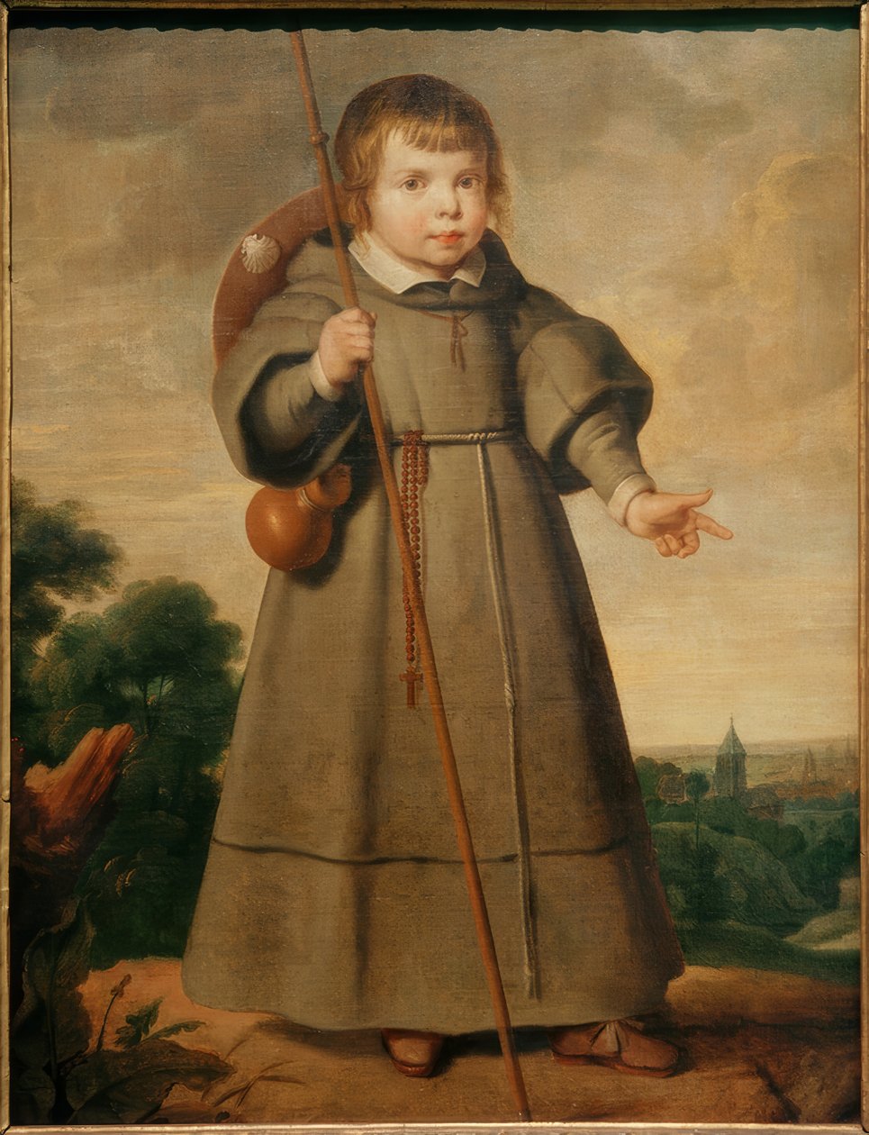 Porträtt av ett barn som pilgrim av Cornelis de Vos