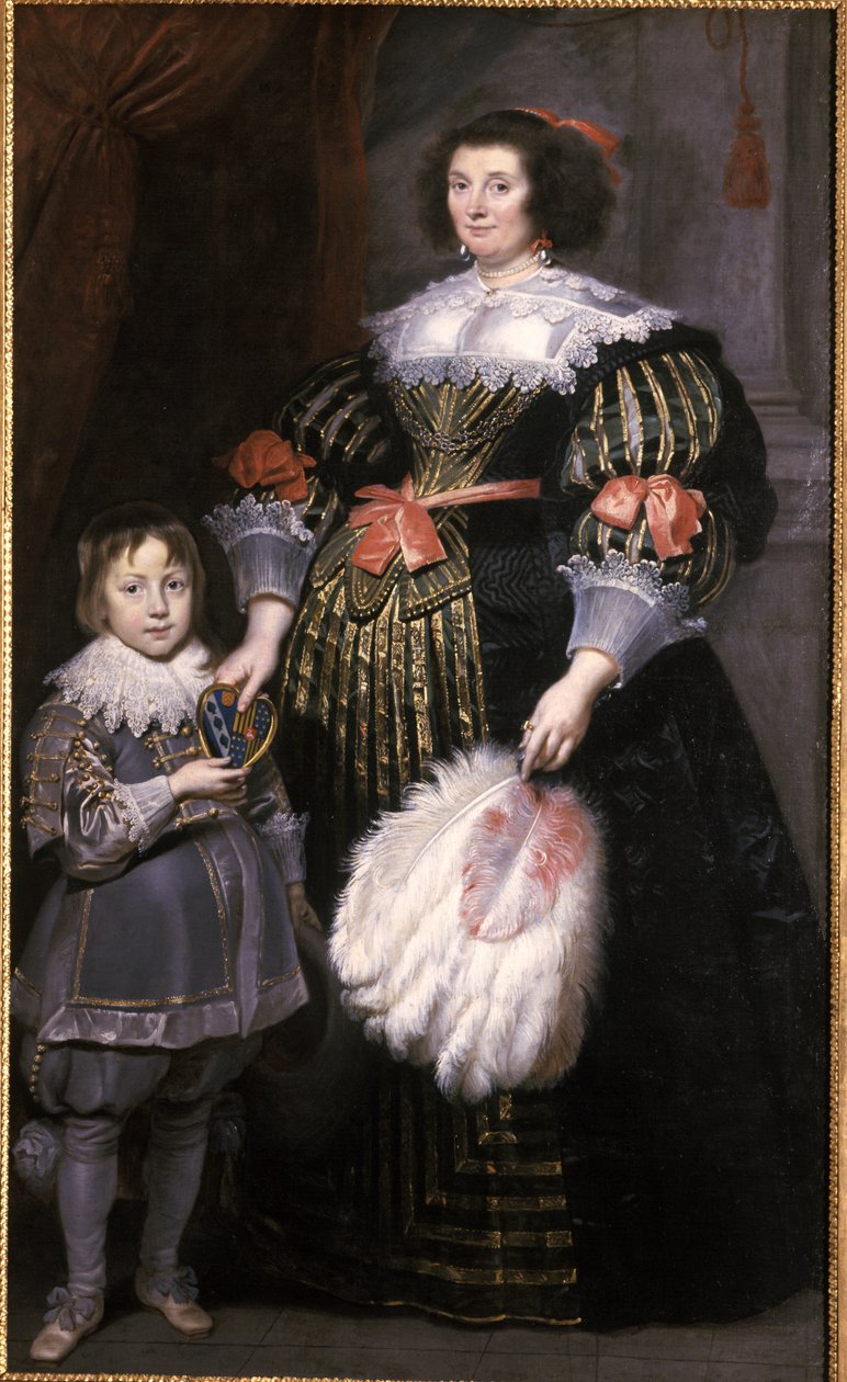 Madame Charlotte Butkens-Smit van Cruyninghen och hennes son Johannes-Amatus av Cornelis de Vos