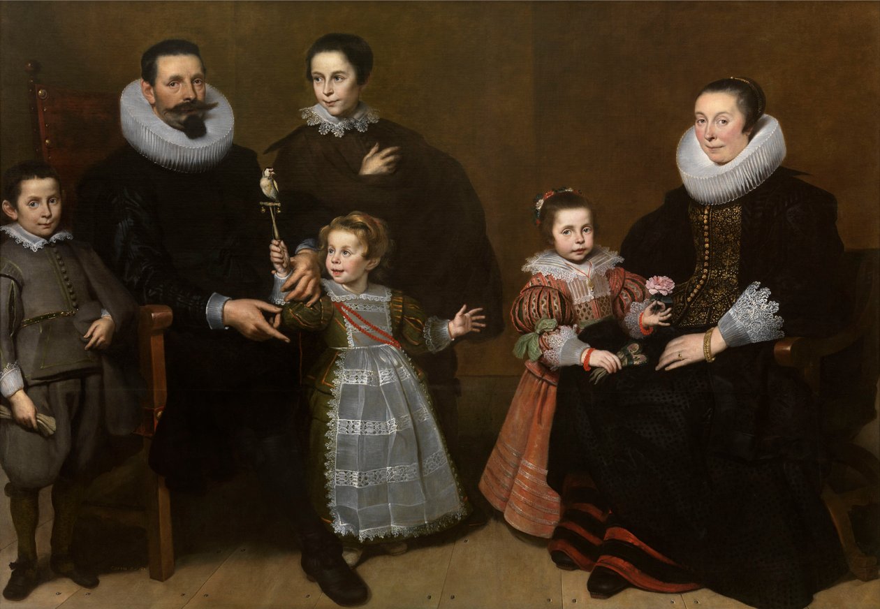 Porträtt av en familj av Cornelis de Vos