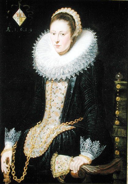 Porträtt av en dam av familjen Pelgrom av Cornelis de Vos