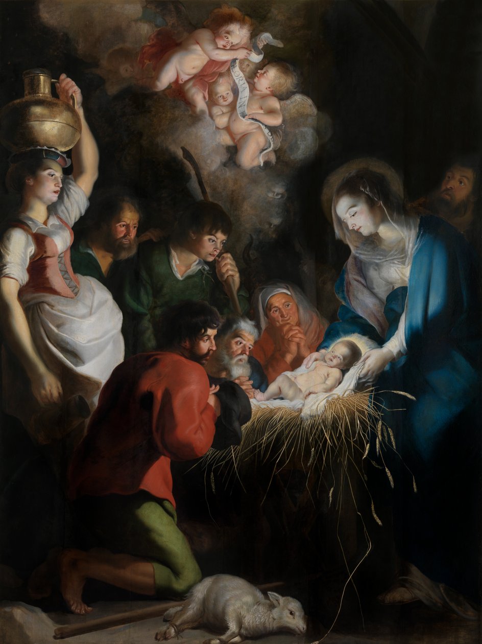 Kristi födelse (olja på panel) av Cornelis de Vos