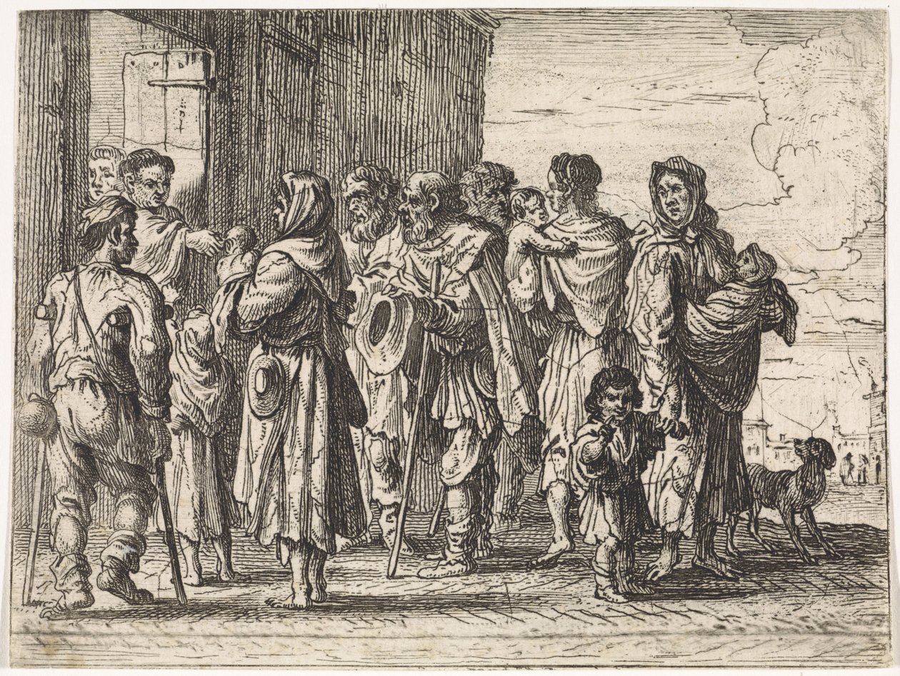 Tiggare till ett kloster Genrescener (serietitel) av Cornelis de Wael