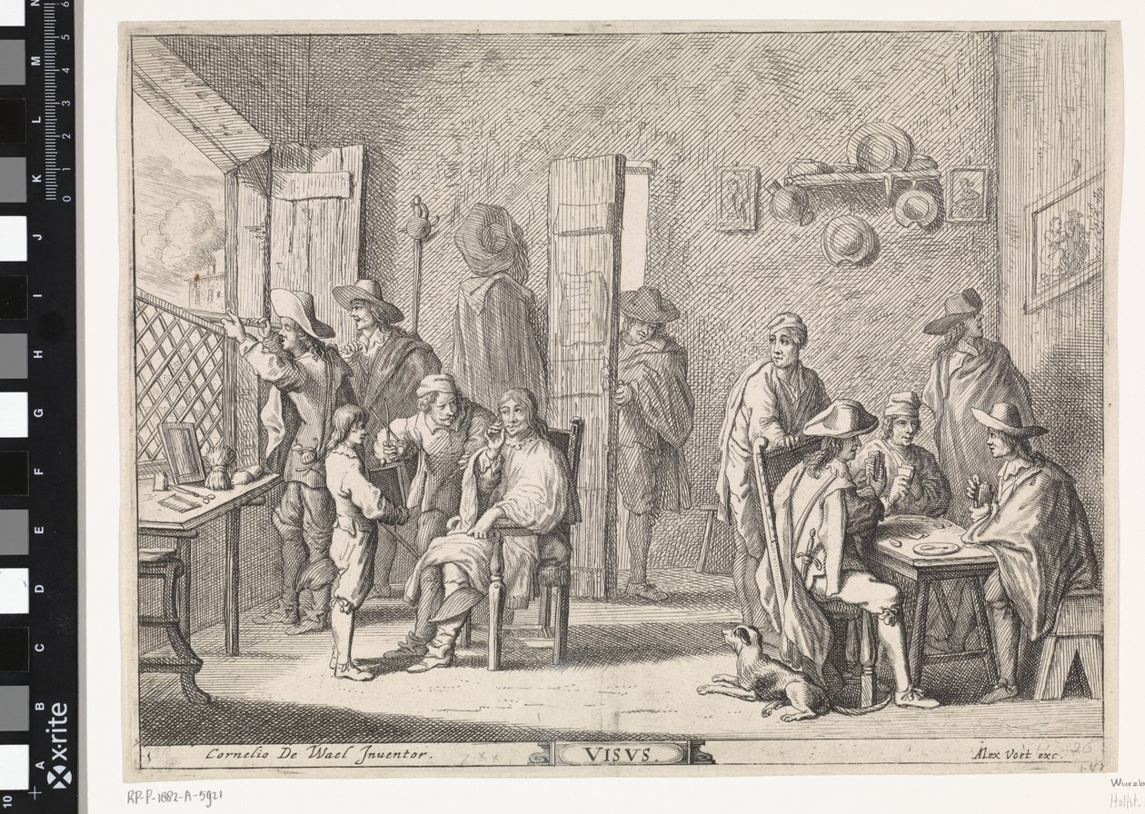 Syn Visvs (titel på objekt) Fem sinnen (serietitel) av Cornelis de Wael