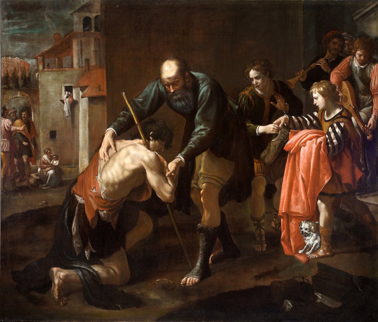 Return of the Prodigal Son, c.1650 (olja på duk) av Cornelis de Wael