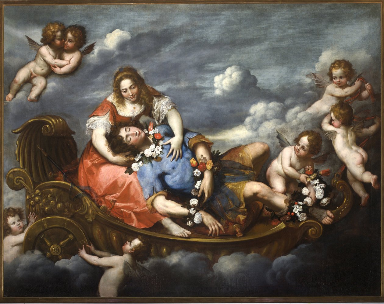 Rinaldo och Armida av Cornelis de Wael