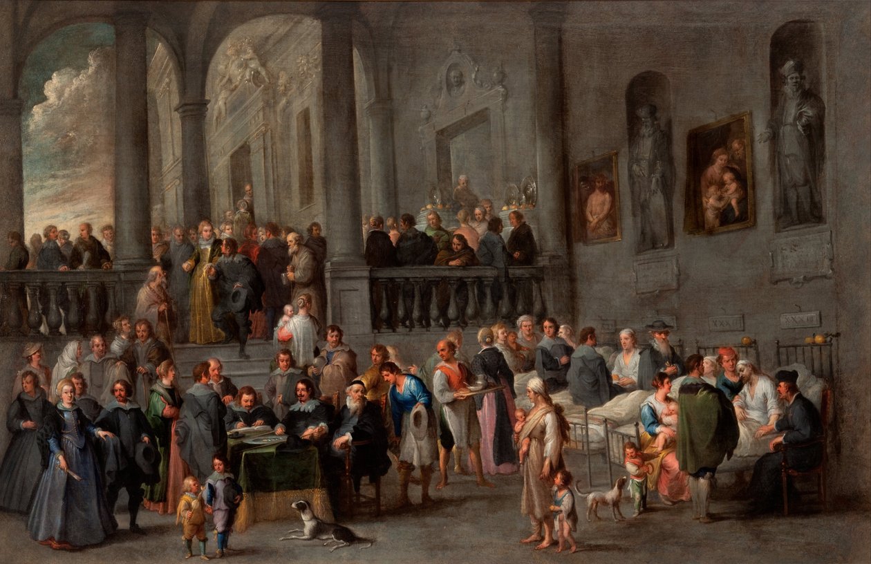 Att besöka de sjuka av Cornelis de Wael