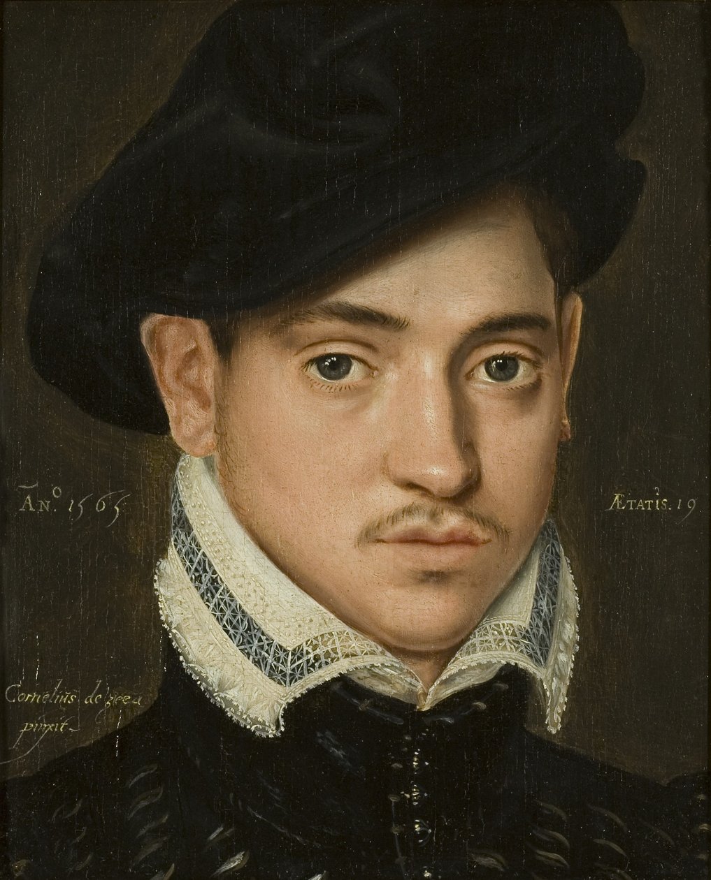 Porträtt av en ung man av Cornelis de Zeeu