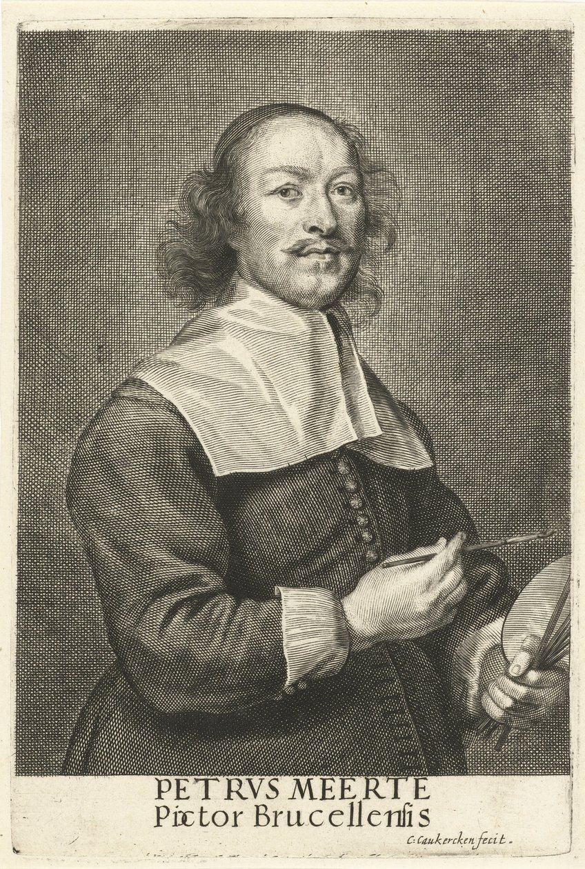 Porträtt av målaren Petrus Meerte av Cornelis van Caukercken