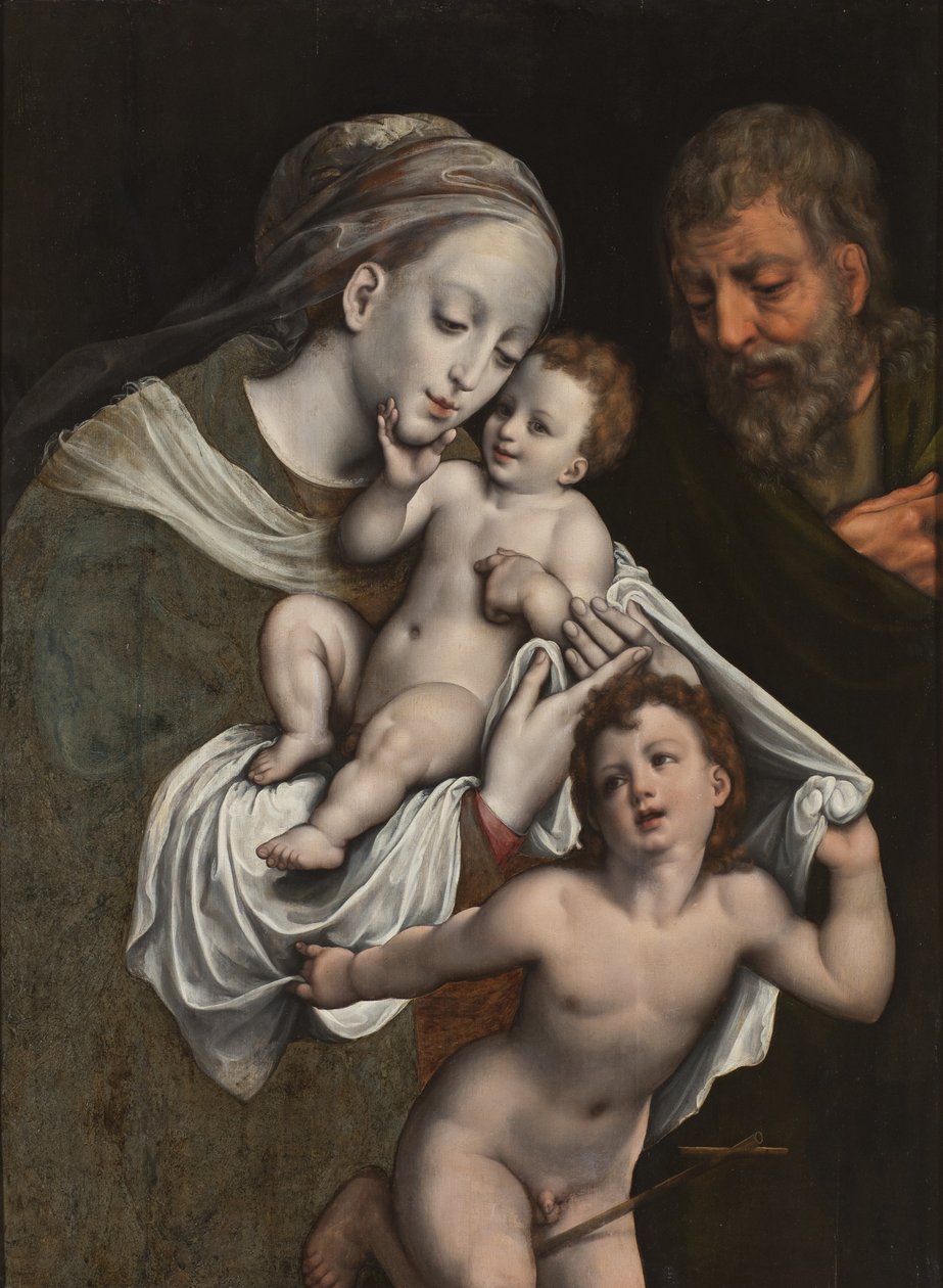 Den heliga familjen med spädbarnet St John av Cornelis van Cleve