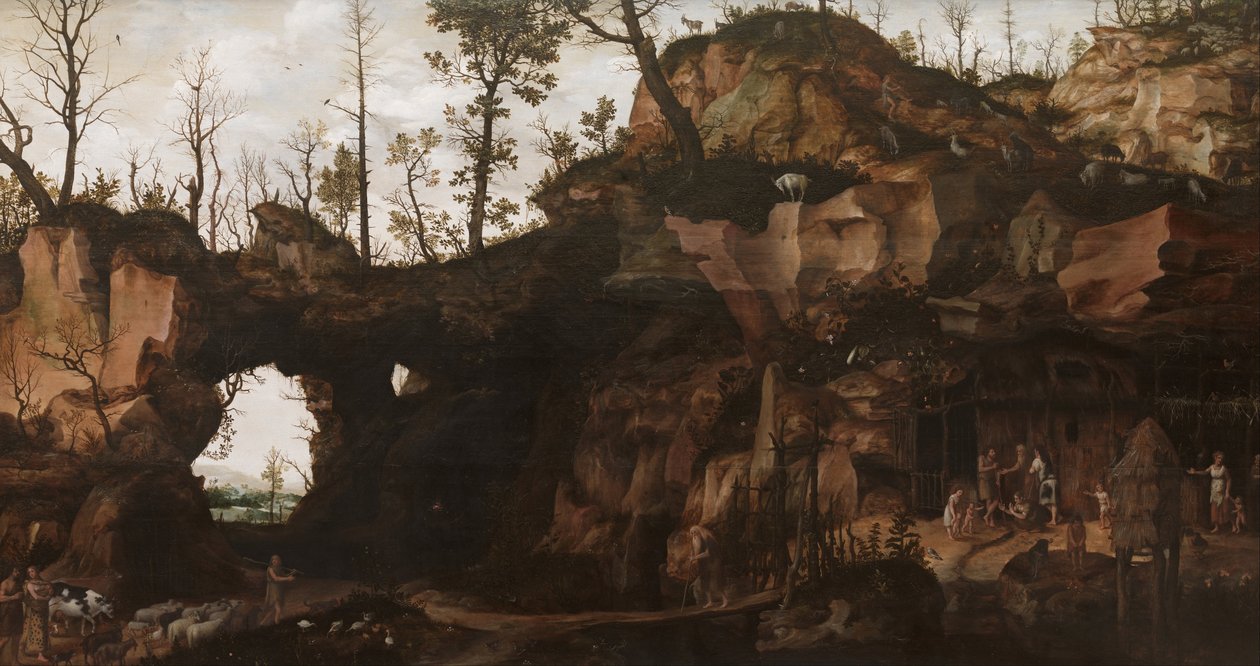Landskap med civilisationens gryning av Cornelis van Dalem