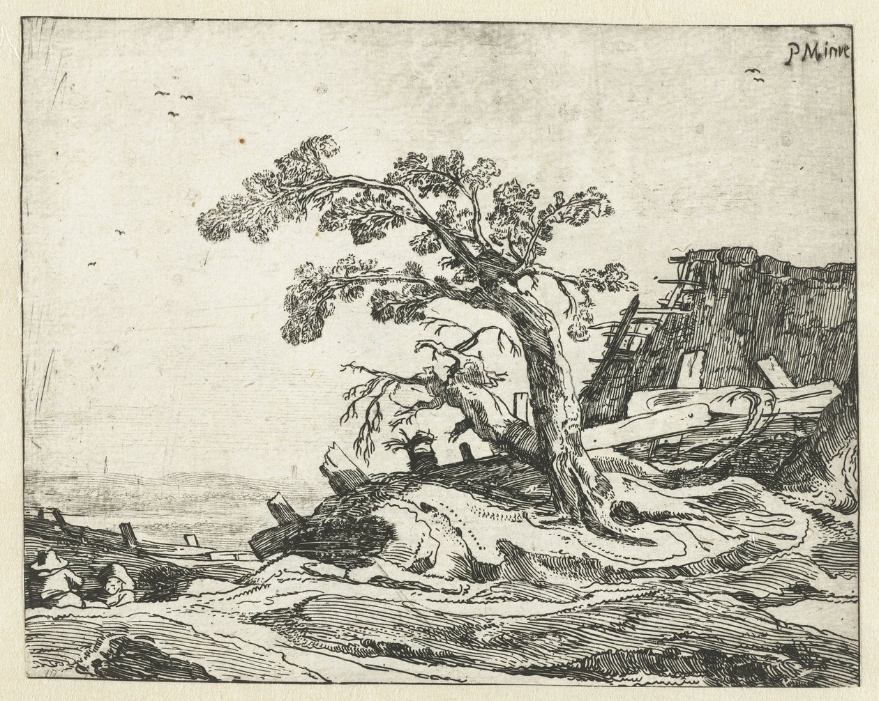 Landskap med träd Fyra landskap (serietitel) av Cornelis van Kittensteyn (attributed to)