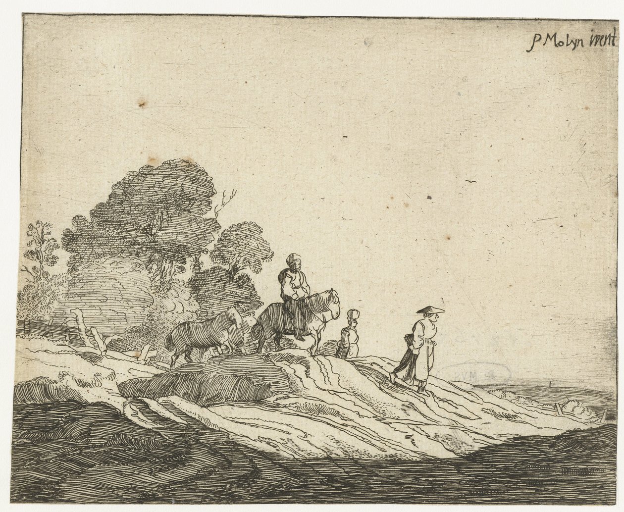 Landskap med hästar Fyra landskap (serietitel) av Cornelis van Kittensteyn (attributed to)