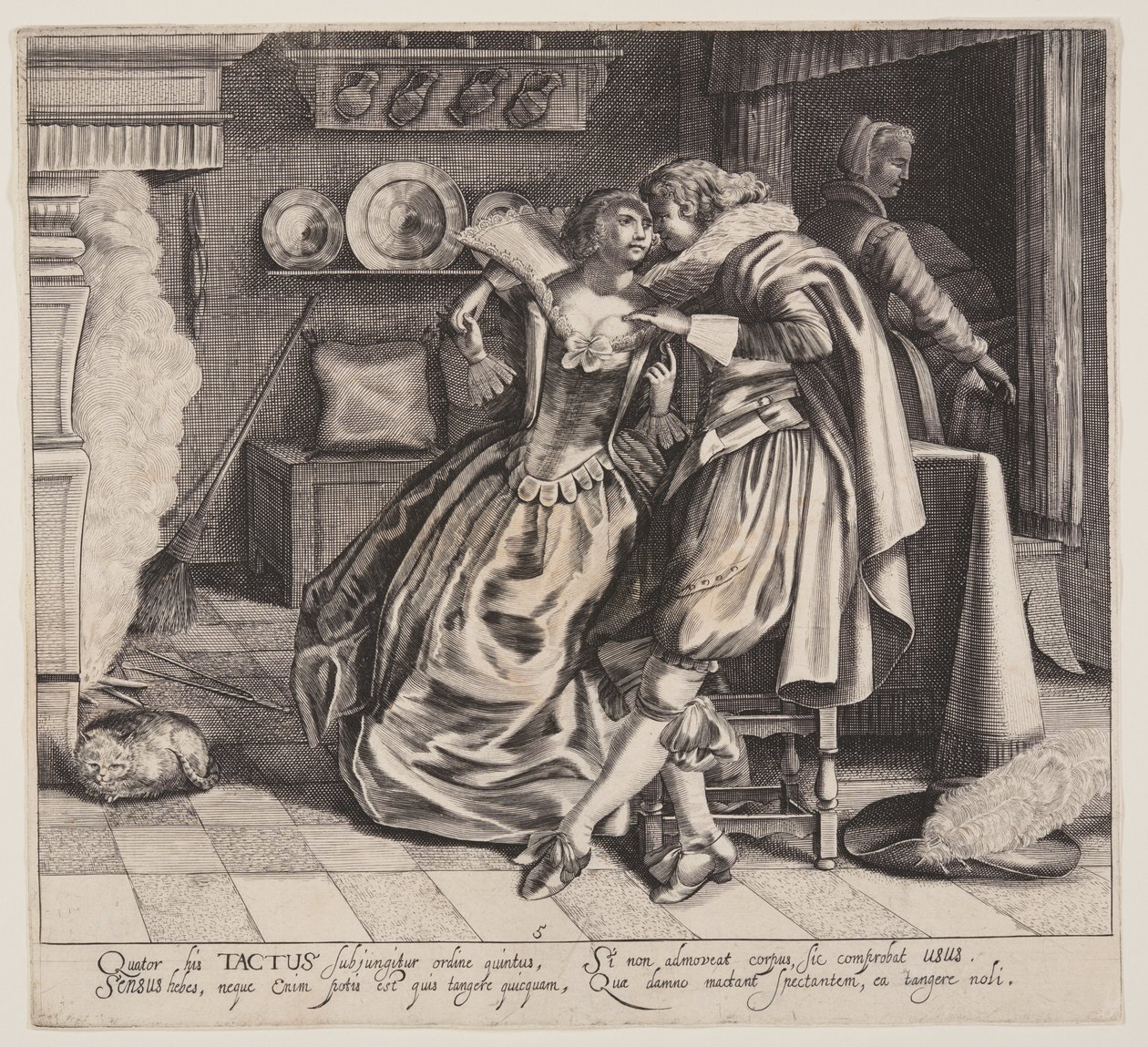 Tactus (beröring), från De fem sinnena av Cornelis van Kittensteyn