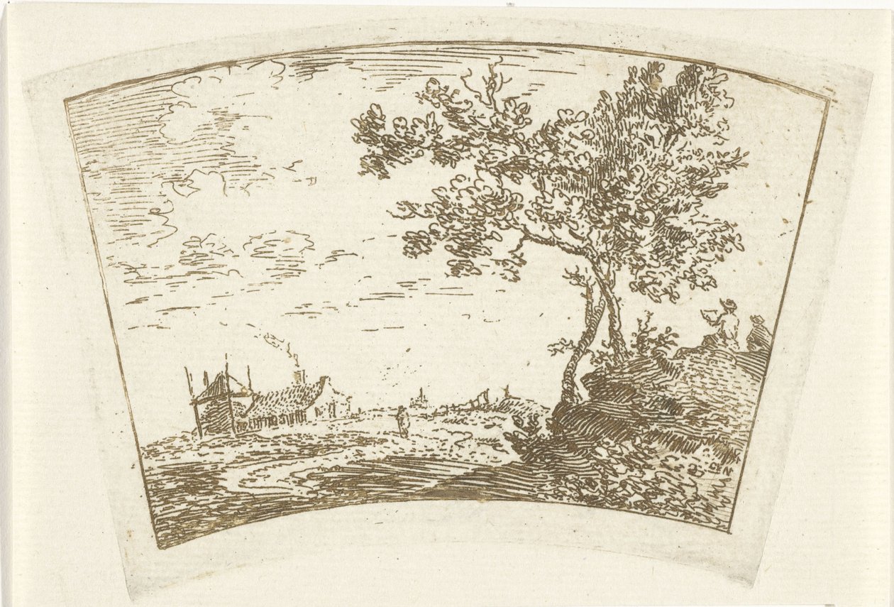 Landskap med en gård av Cornelis van Noorde