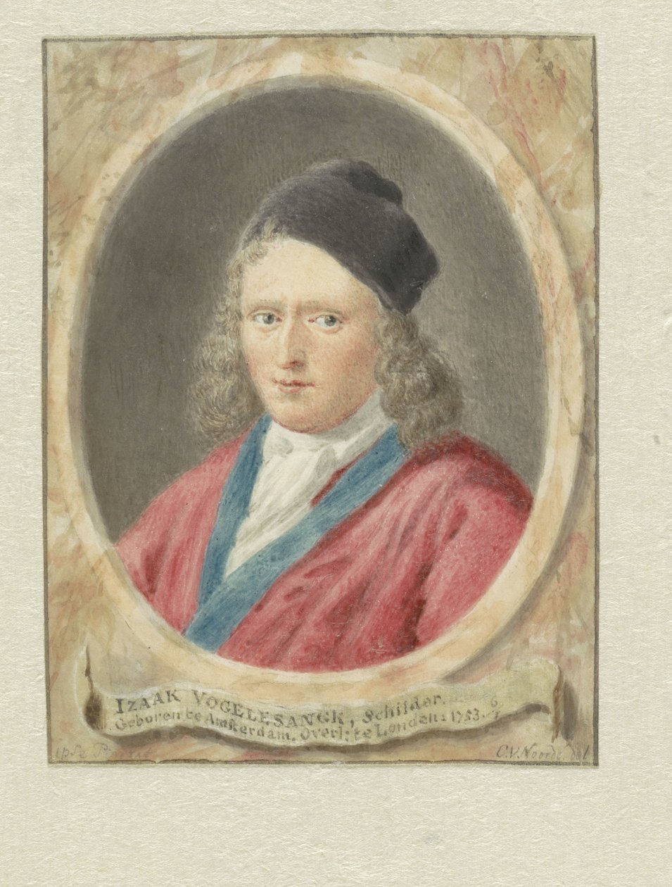 Porträtt av Izaak Vogelensanck av Cornelis van Noorde