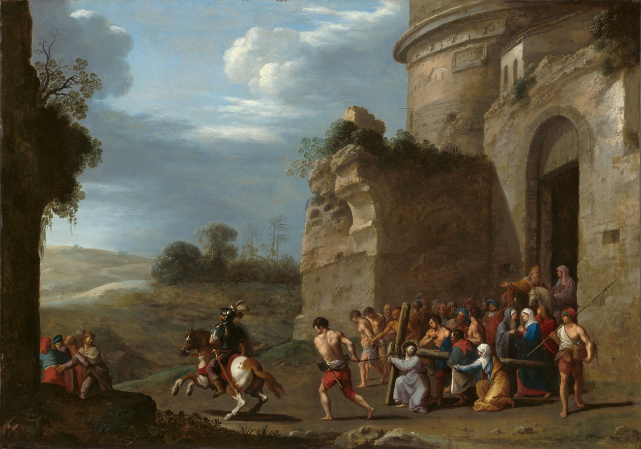 Kristus som bär korset av Cornelis van Poelenburch