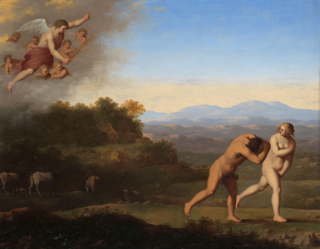 Utvisningen från paradiset Utdrivningen från paradiset (1 Mosebok 3:23-24) av Cornelis van Poelenburch
