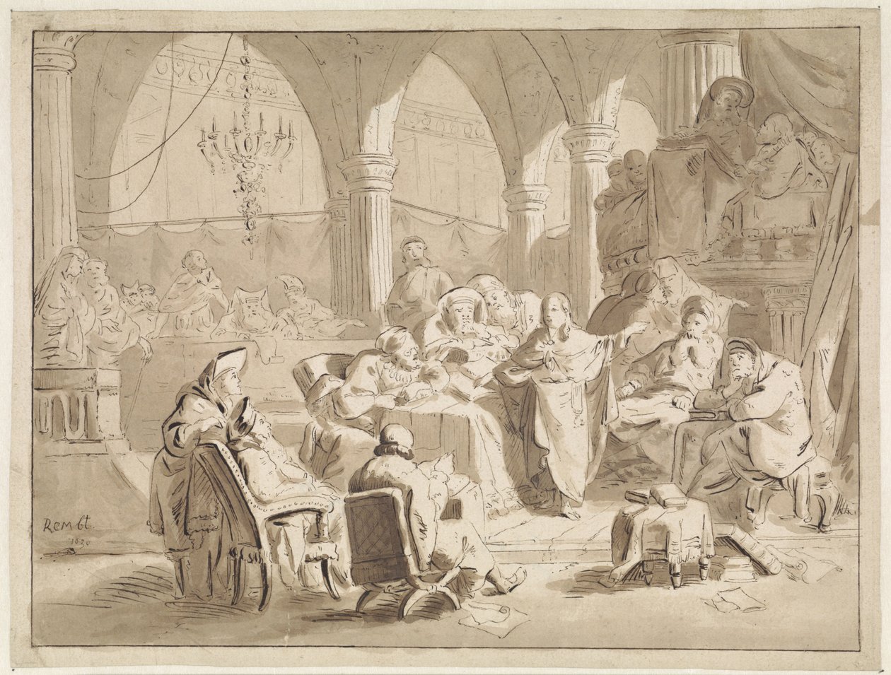 Kristus vid tolv års ålder i templet av Cornelis van der Griendt