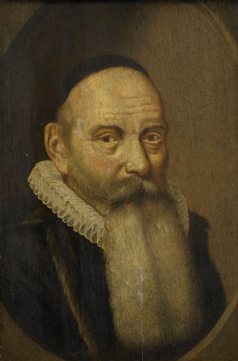 Porträtt av Jacobus Rolandus (1562-1632) av Cornelis van der Voort (copy after)