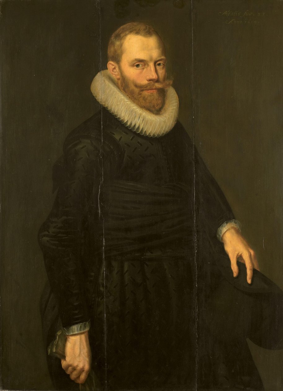 Porträtt av Dirck Hasselaer av Cornelis van der Voort