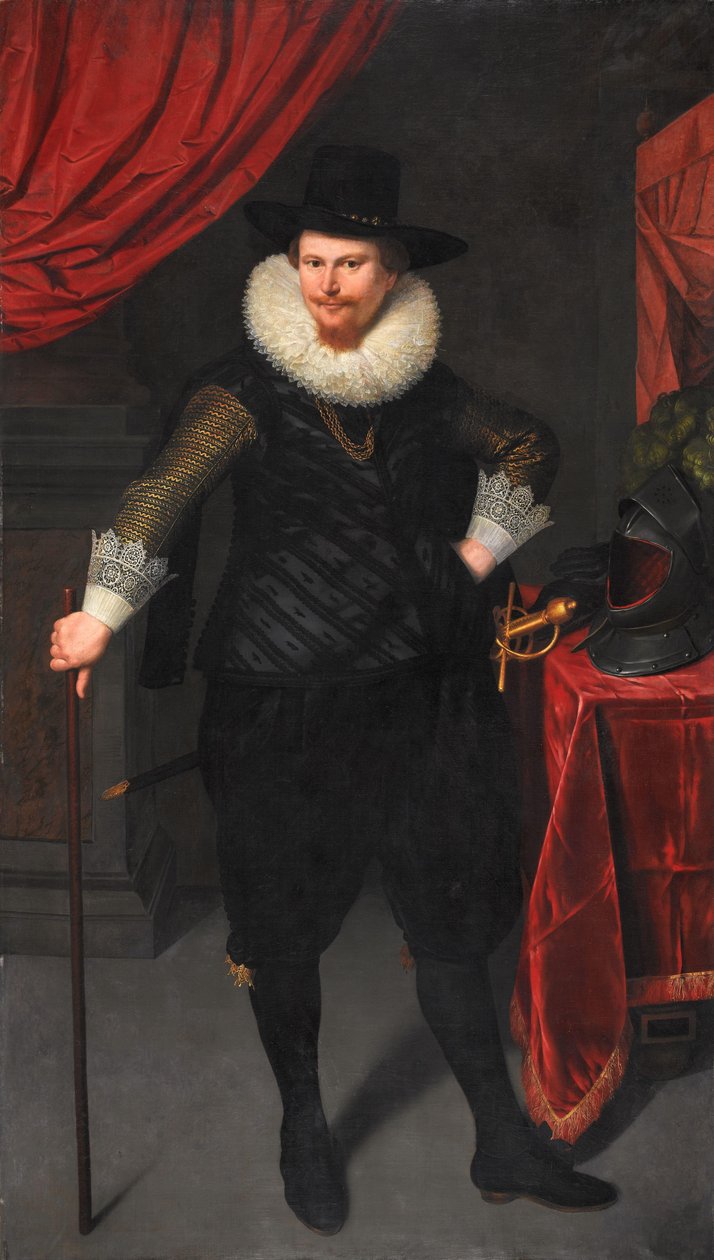 Porträtt av Laurens Real Porträtt av Laurens Real av Cornelis van der Voort
