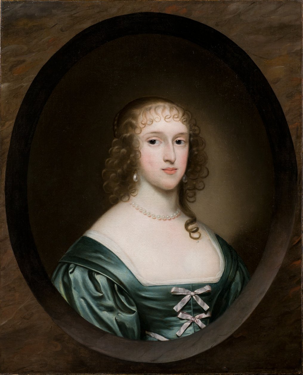 Porträtt av Lady Bowyer, 1636 av Cornelius I Johnson