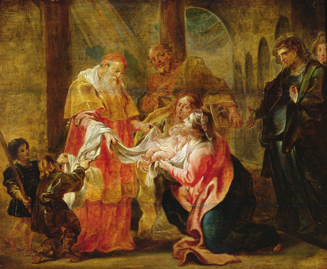Presentationen av jungfrun i templet av Cornelius I Schut