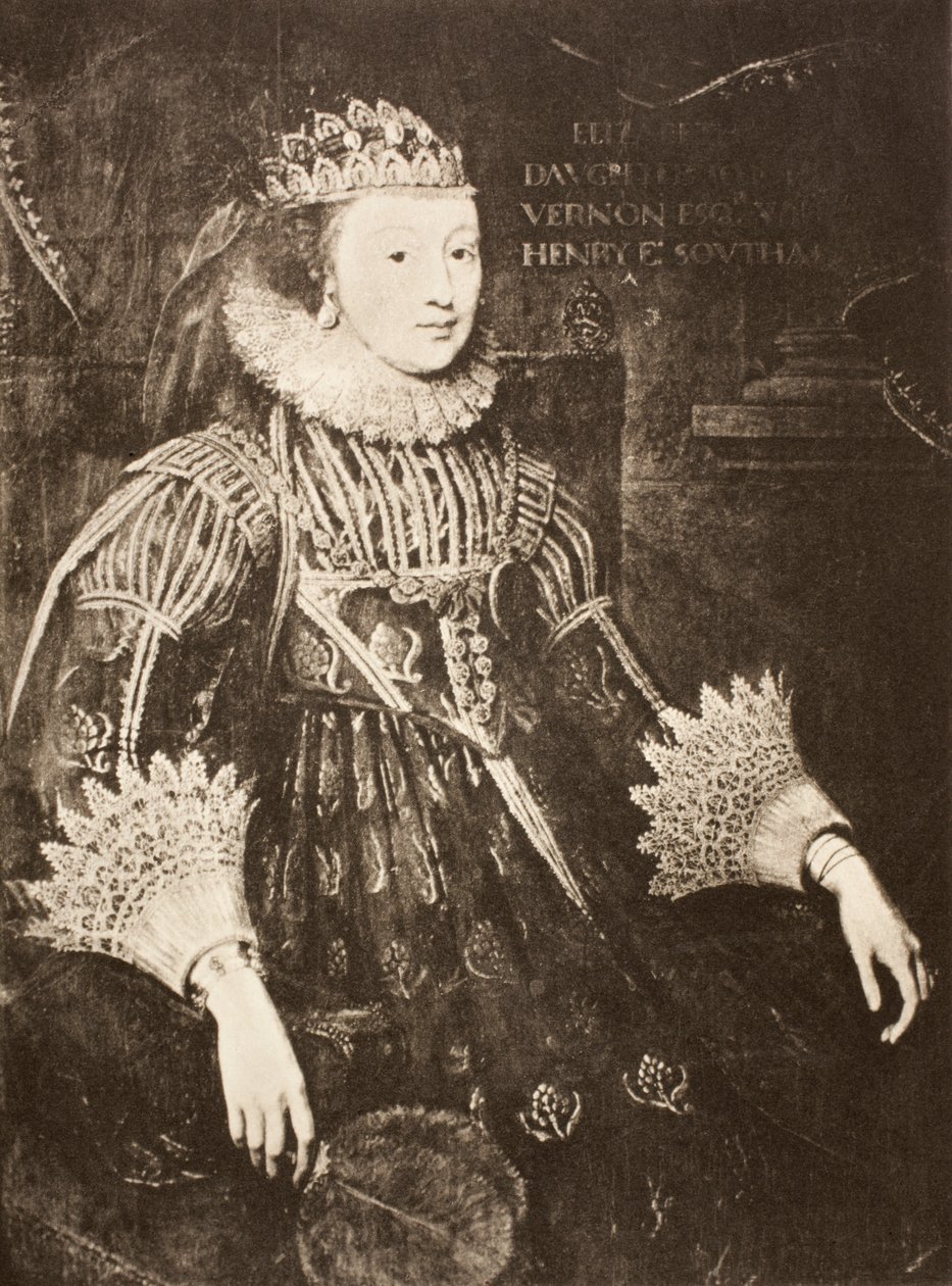 Elizabeth Wriothesley, ur "Memoirs of the Martyr King" av Allan Fea, utgiven 1905. av Cornelius Janssen van Ceulen