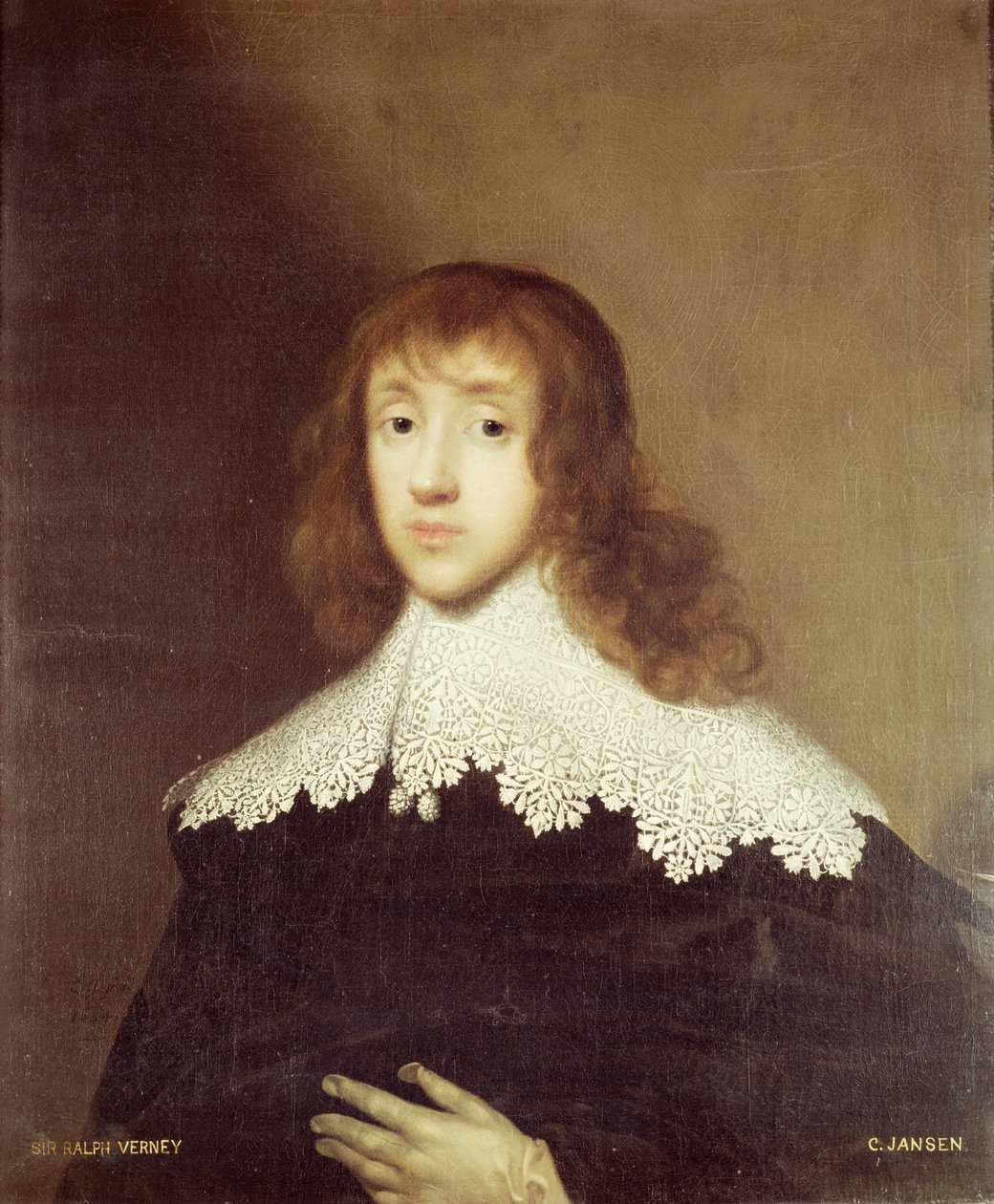 Porträtt av Sir Ralph Verney (1613-96) av Cornelius Janssen van Ceulen