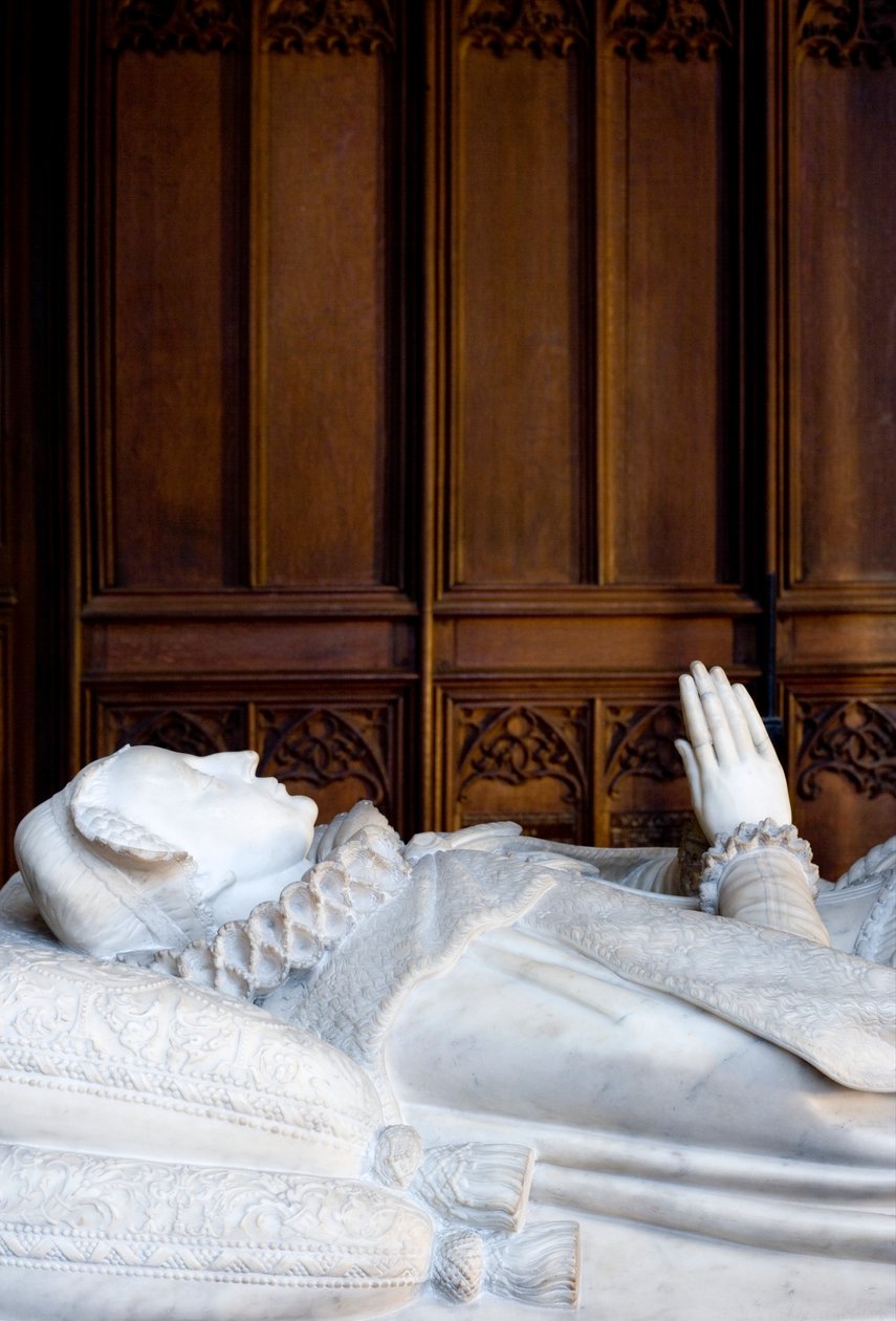 Graven av Mary Queen of Scots, södra ön av Lady Chapel, ca 1612-13 (marmor) av Cornelius and Cure, William Cure