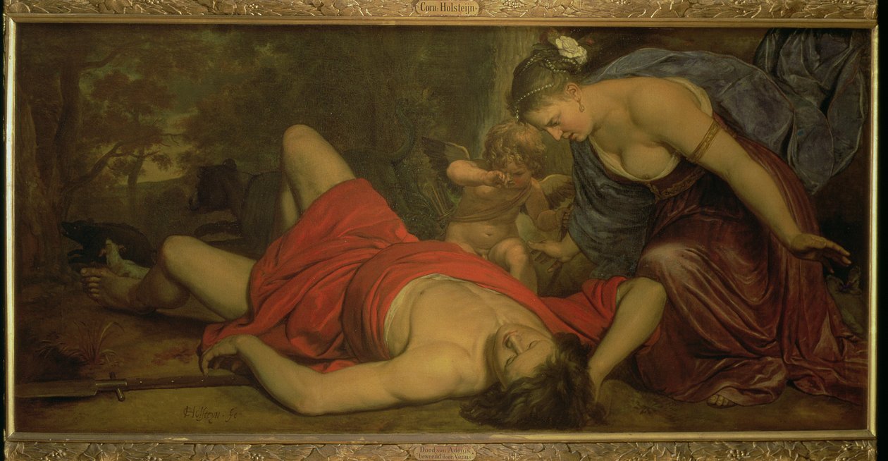 Venus gråter över Adonis död (olja på duk) av Cornelius Holsteyn