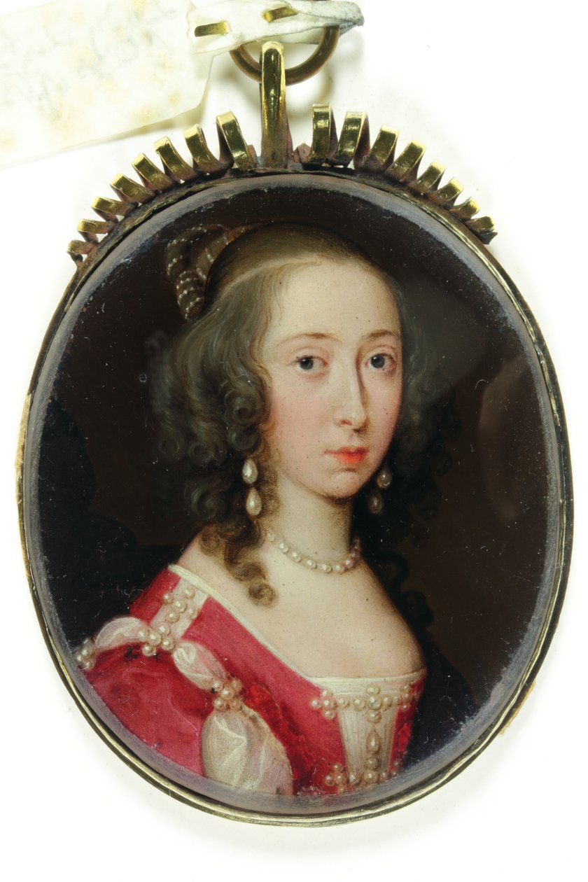 Lady Elizabeth Cavendish, grevinna av Bridgewater (emalj) av Cornelius I Johnson