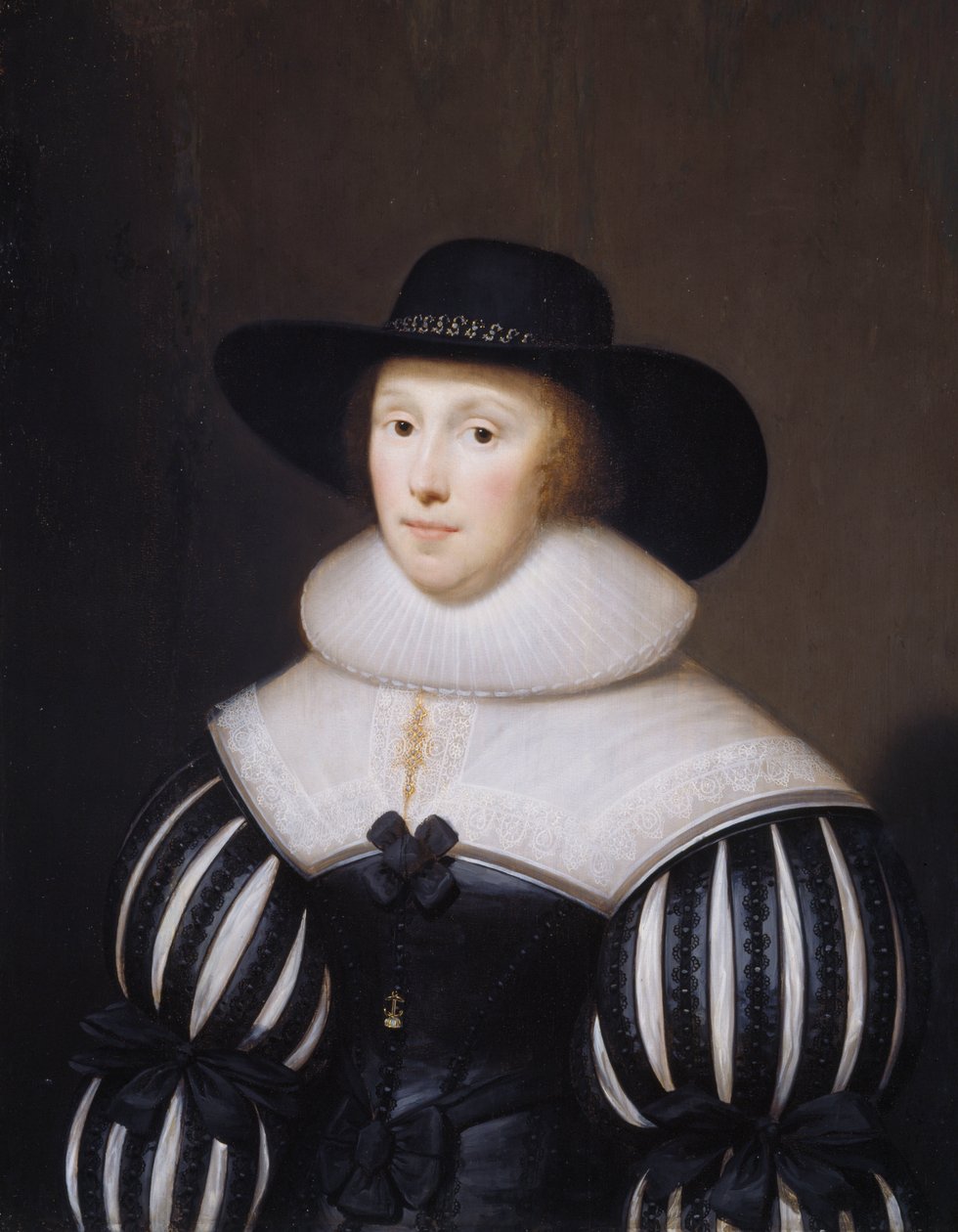 Porträtt av Grace Bradbourne, hustru till Thomas Holte, 1627-1700 av Cornelius I Johnson