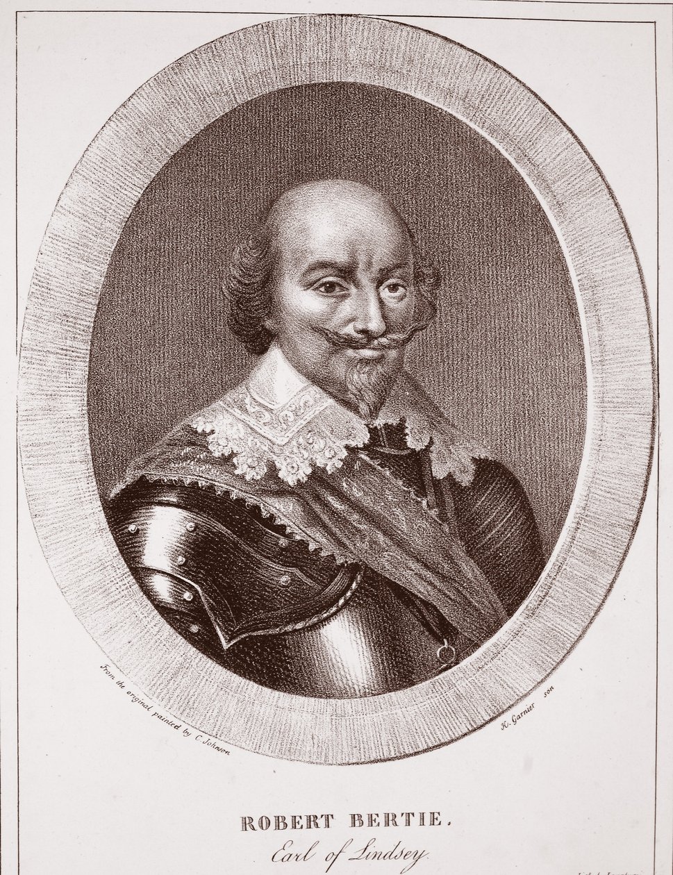 Robert Bertie, Earl of Lindsey, tillskriven H. Garnier, graverad av de Langlume av Cornelius I Johnson
