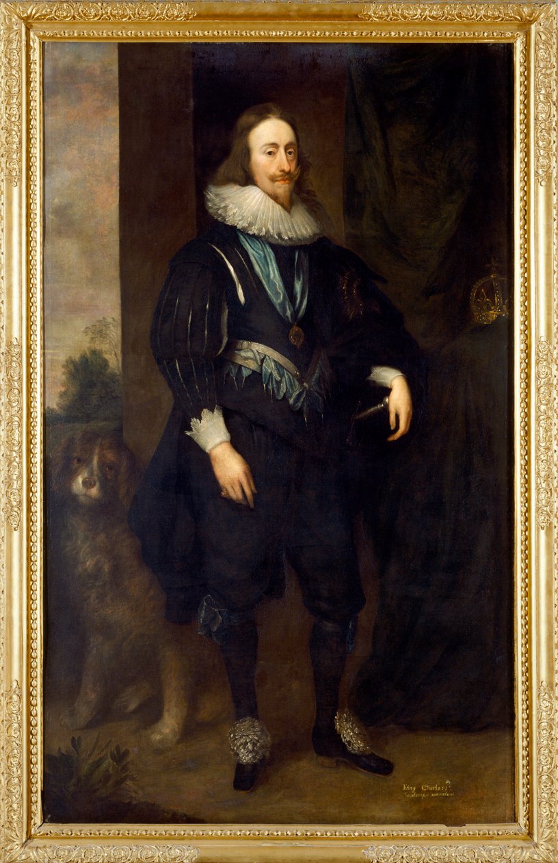 Charles I (olja på duk) av Cornelius Janssen van Ceulen