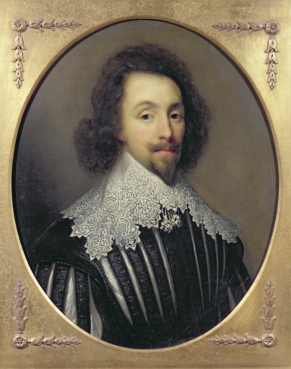 Porträtt av kung Charles I av Storbritannien och Irland (1600-49) av Cornelius Janssen van Ceulen