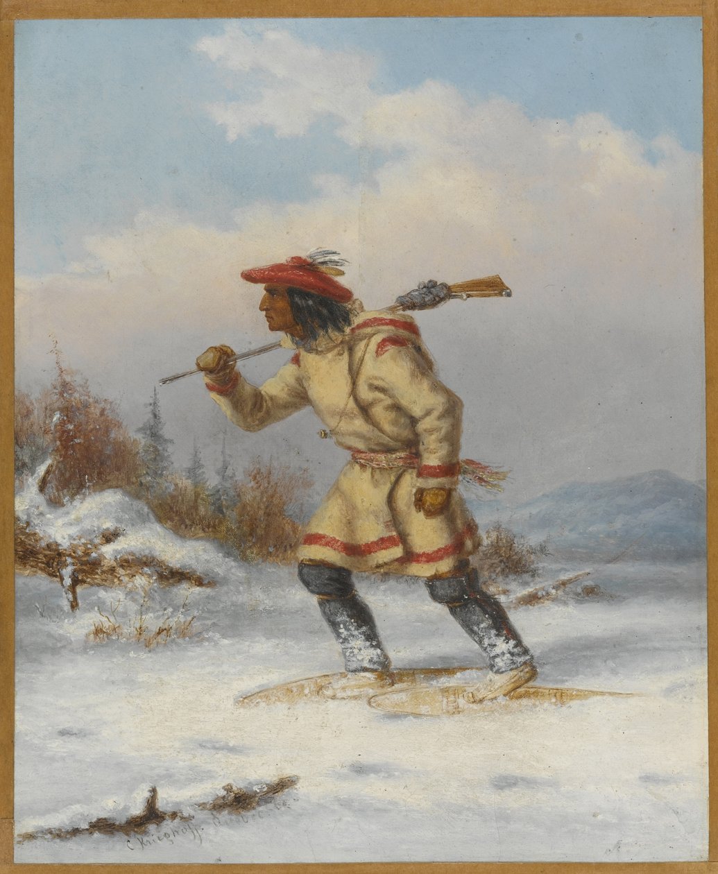 Efter älgen, ca 1860 av Cornelius Krieghoff