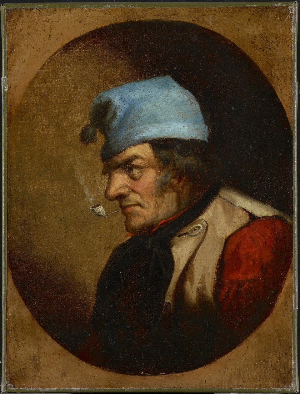 Habitant with Blue Tuque and Pipe, c.1855 (olja på duk) av Cornelius Krieghoff