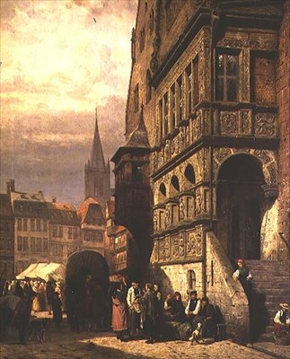 Rådhus och marknadsplats, Halberstadt av Cornelius Springer