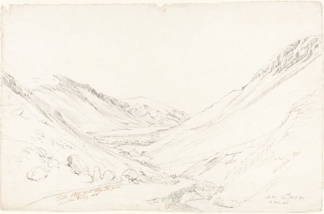 Tally Llyn från Llyn Trigrain av Cornelius Varley