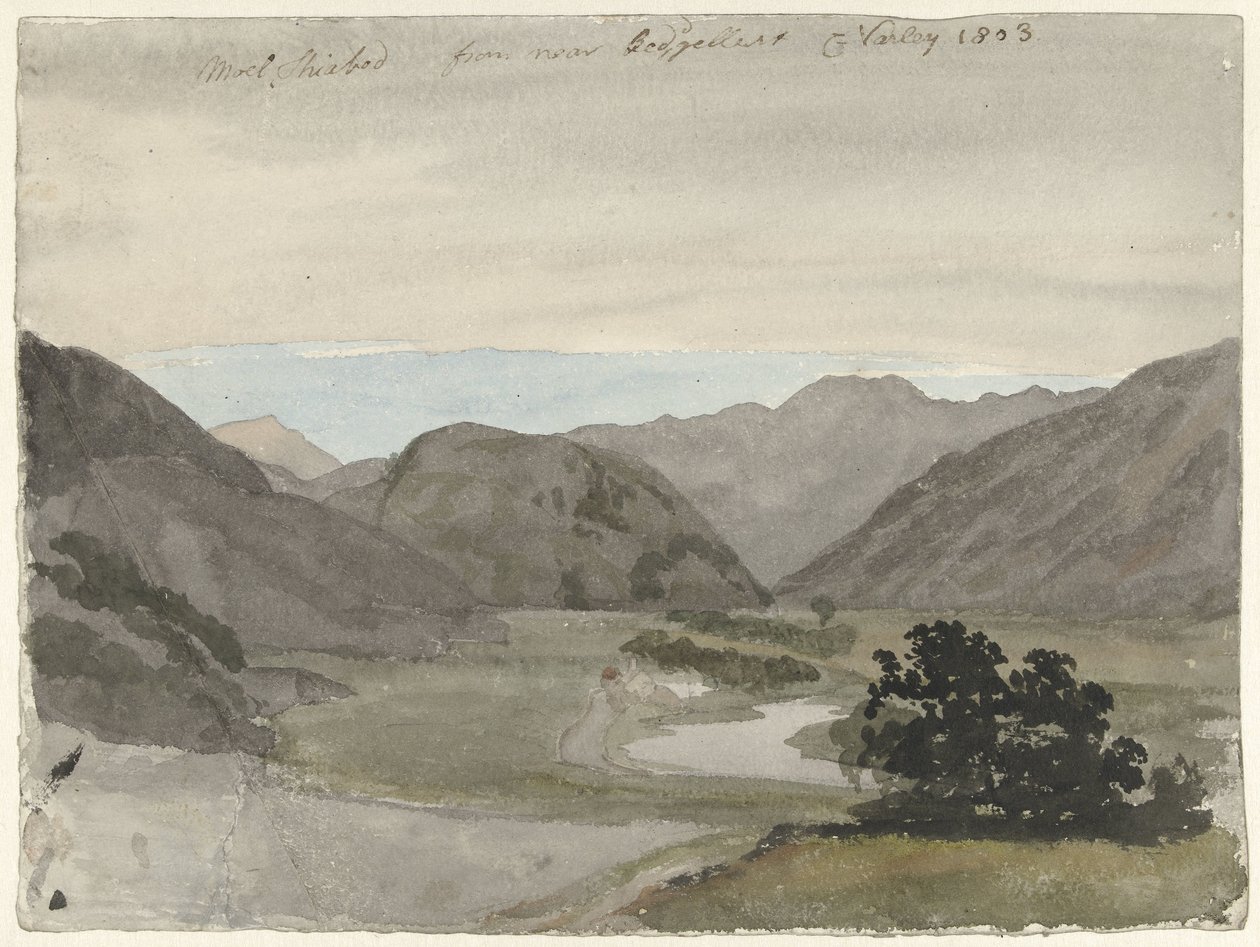 Vy över Moel Siabod från Beddgelert, norra Wales Vy över Moel Siabod från Beddgelert, norra Wales av Cornelius Varley