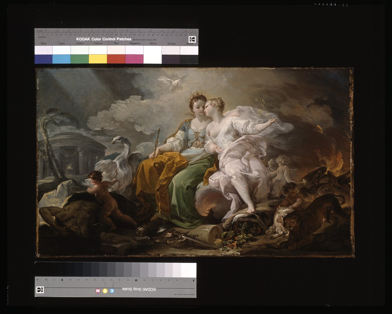 Allegory of Peace And Justice (olja på duk) av Corrado Giaquinto