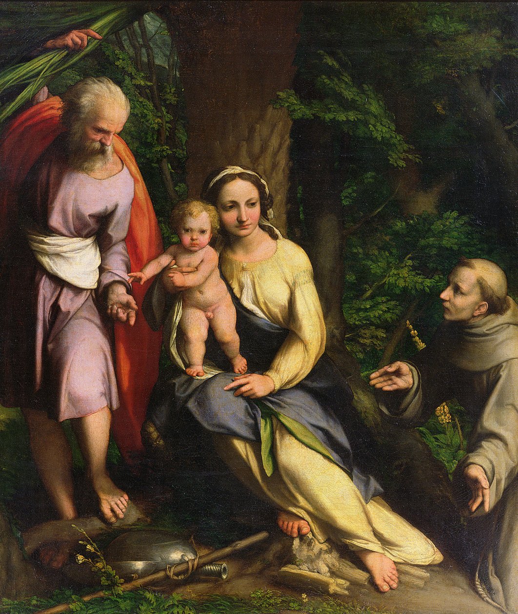 Vila på flykten till Egypten, ca 1515 av Antonio da Correggio