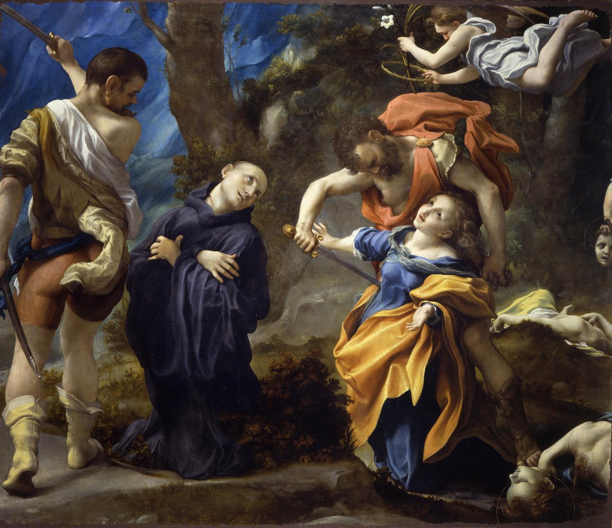 Martyrskap för de heliga Placidus, Flavia Domitilla, Eutychius och Victorinus, 1525 av Correggio