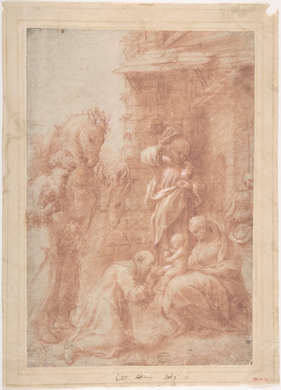 Tillbedjan av Magi, ca. 1517. av Correggio