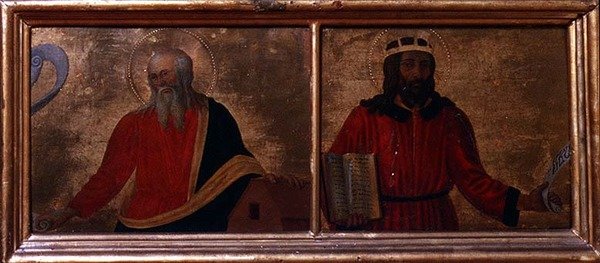 Noa och David (tempera på panel) av Cosimo Rosselli