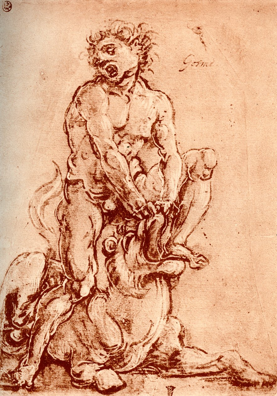 Hercules dödar lejonet, 1913 av Cosimo Tura