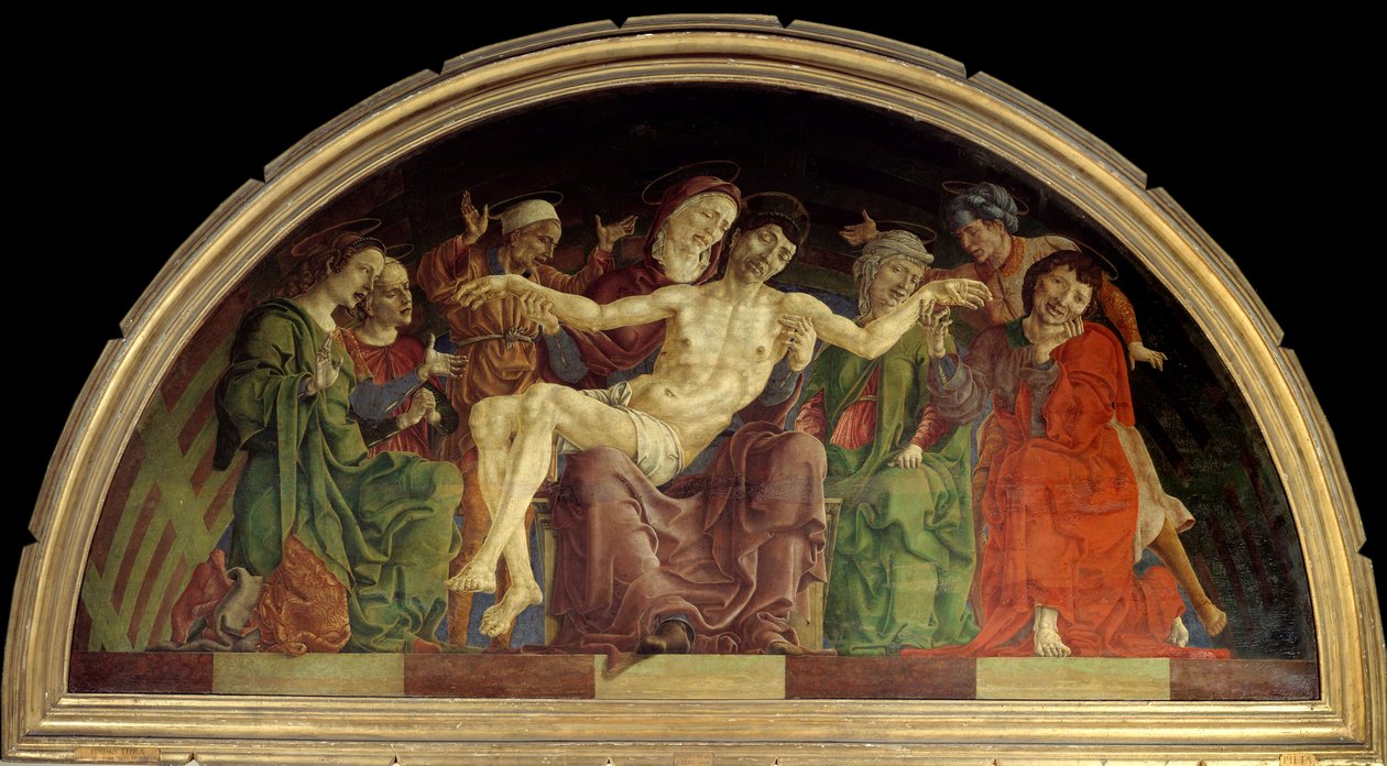 La pieta Detrempe sur bois av Cosimo Tura (Cosimo av Cosimo Tura