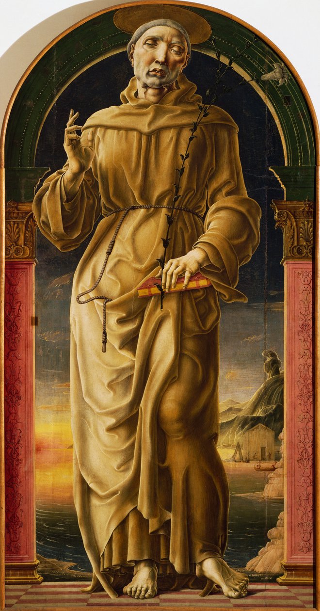 St Anthony, av Cosme Tura (ca 1430-1495), målning. av Cosimo Tura