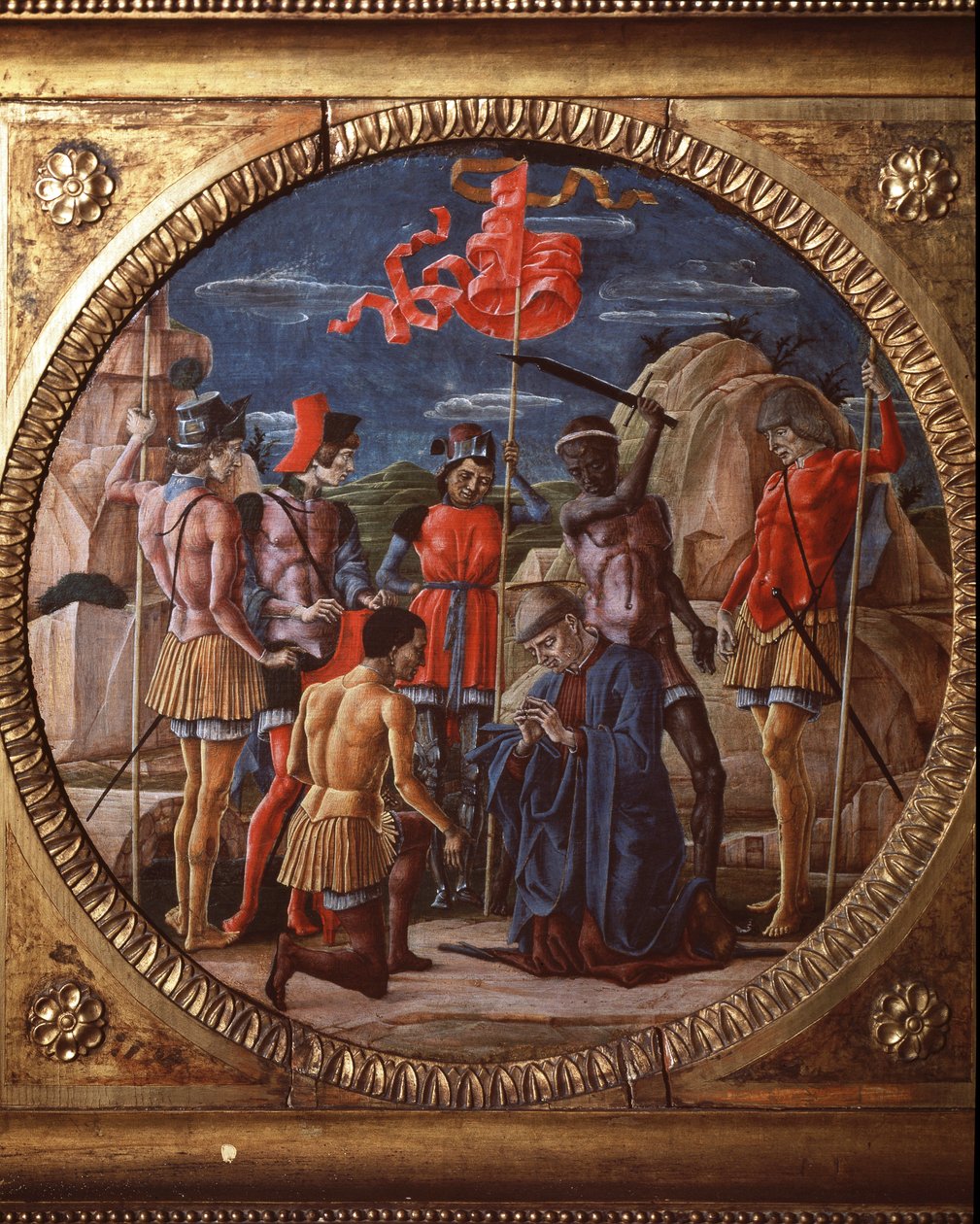 St Maurelios martyrskap av Edessa - olja på panel av Cosimo Tura